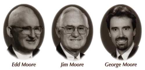 Three generations of the Moore family